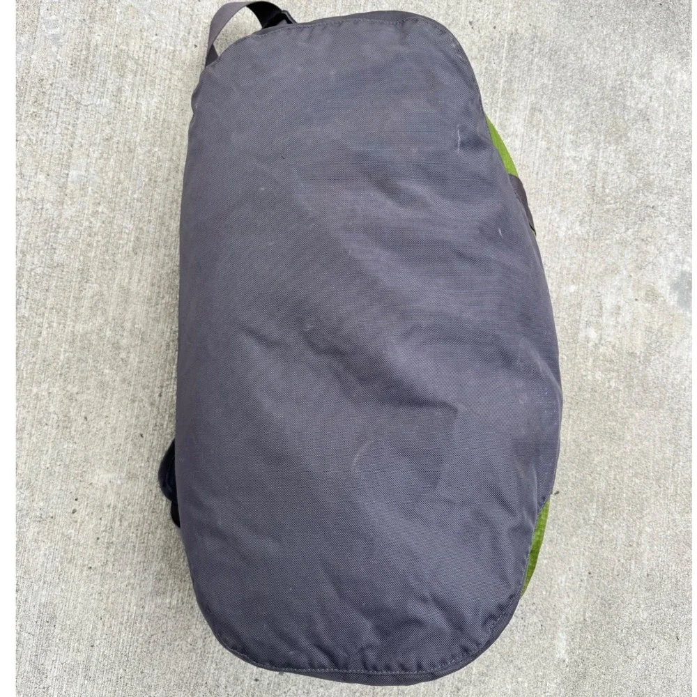 Eddie Bauer Expedition 20 Duffle Bag Green Gray Ripstop Nylon Travel Gym Sport